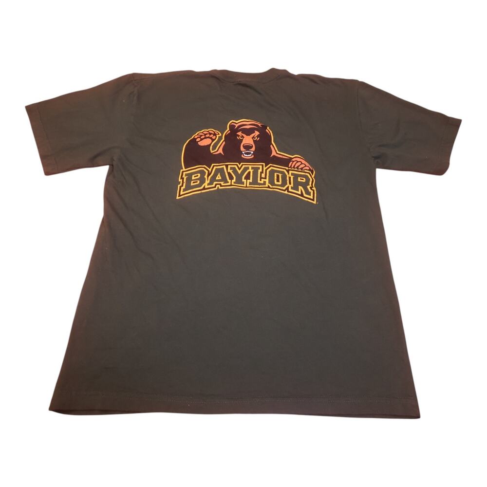 Baylor University T Shirt Mens L Green Double Sided Bear Logo College Tee - Picture 4 of 10